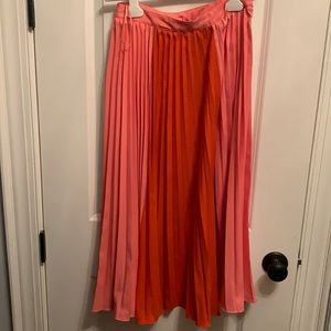 Lucy Paris Pink and Orange Midi Skirt